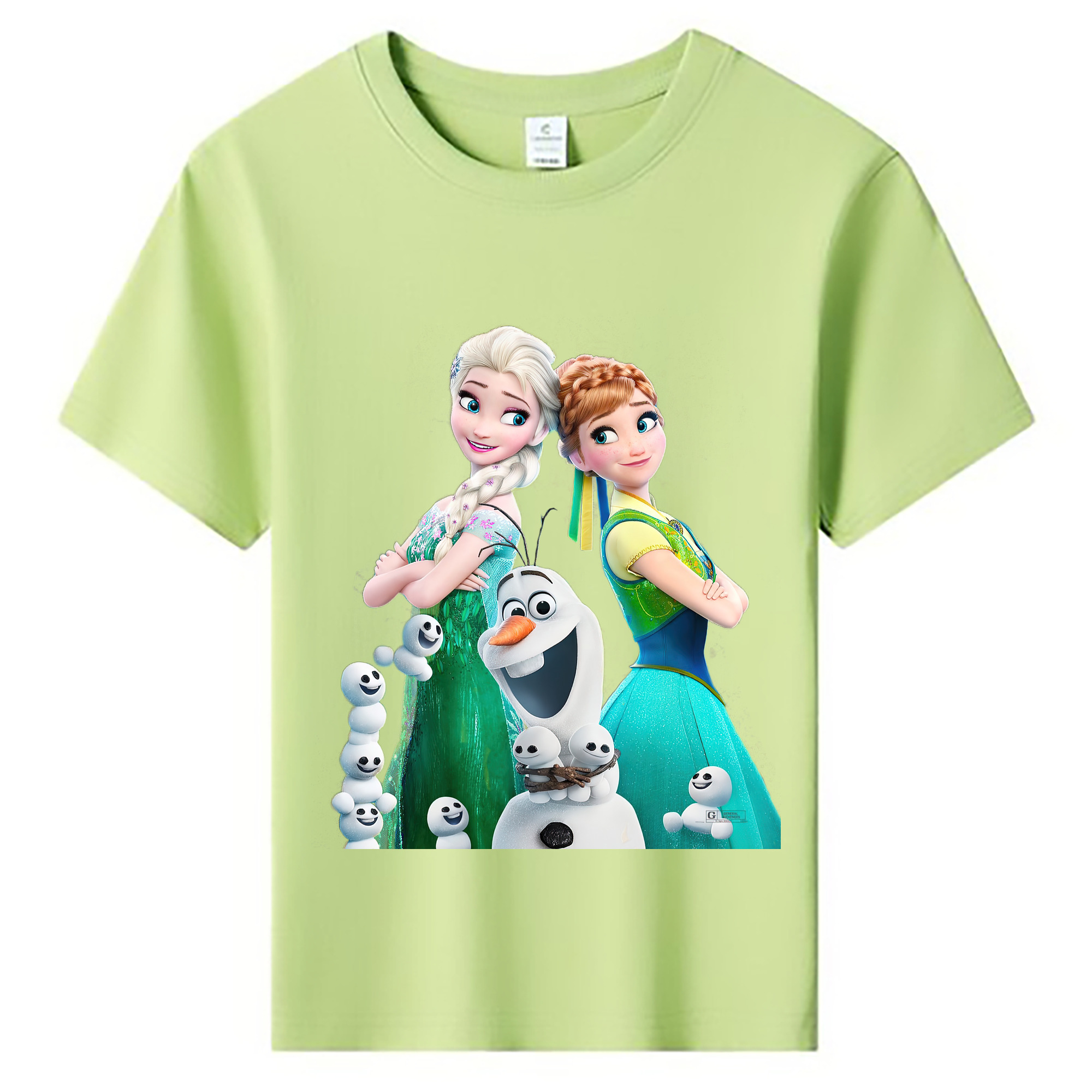 （画像用） アナと雪の女王 アンナ エルサ Frozen Anna Elsa 綿100％キッズTシャツ（フロントプリント）